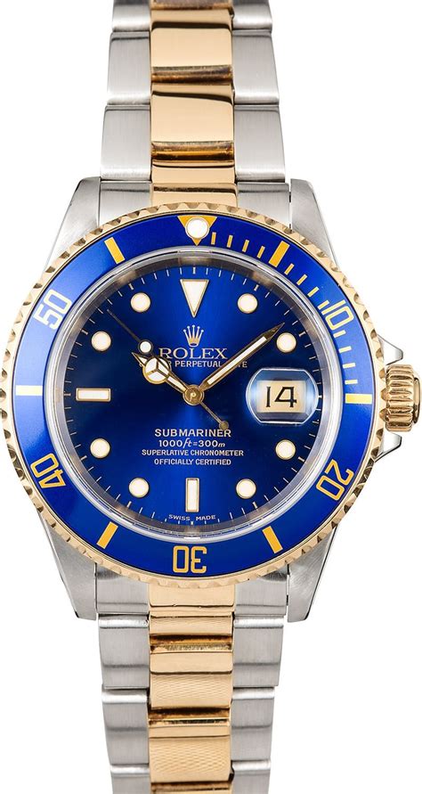 rolex submariner blue gold and steel